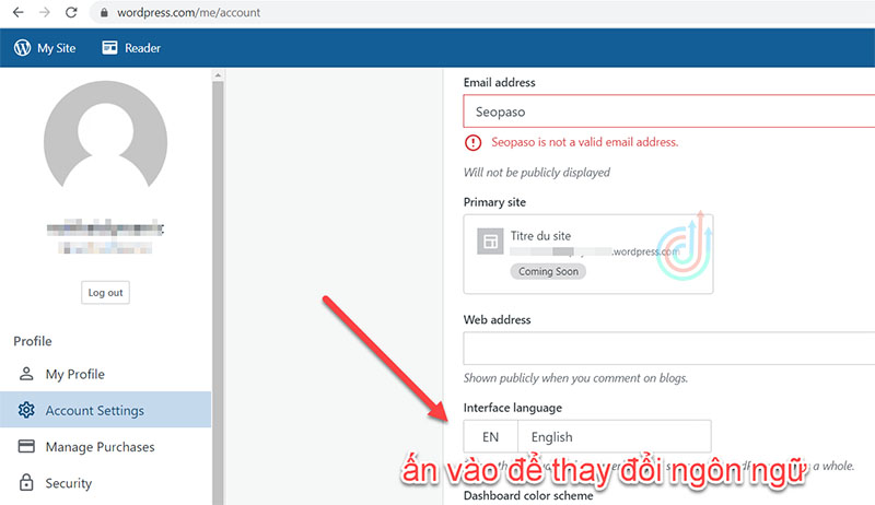 chỉnh ngôn ngữ wordpress về tiếng việt
